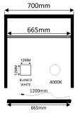 BARRA LED BL C/SENSOR 4W 12V 4000K MUEBL 70CM    