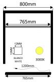 BARRA LED BL C/SENSOR 4W 12V 3000K MUEBL 80CM    