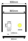 BARRA LED BL C/SENSOR 5W 12V 3000K MUEBL 90CM    