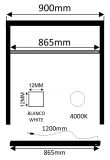 BARRA LED BL C/SENSOR 5W 12V 4000K MUEBL 90CM    