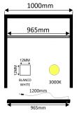 BARRA LED BL C/SENSOR 6W 12V 3000K MUEBL 100CM    