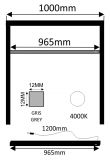 BARRA LED GR C/SENSOR 5W 12V 4000K MUEBL 100CM    