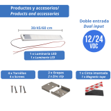 LUM LED 600x32x11MM NG 17W 12/24V DIMMER 6000K