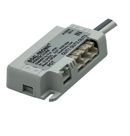 DIMMER 12-24VCC 1in 3out x 3A MAX REG. POT 470K BL